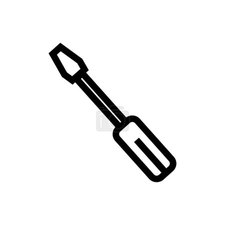Illustration for Screwdriver icon. vector illustration - Royalty Free Image