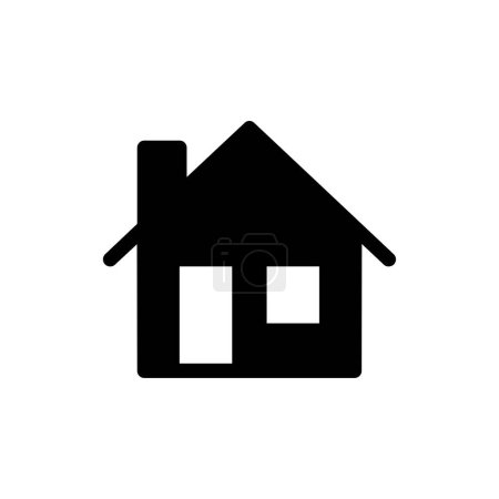 Téléchargez les illustrations : Immobilier glyphe plat vecteur icône - en licence libre de droit