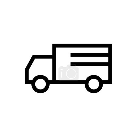 Téléchargez les illustrations : Bannière d'icône de camion stylisée, illustration vectorielle - en licence libre de droit