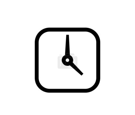 Illustration for Stylized clock icon banner, vector illustration - Royalty Free Image