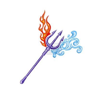 Illustration for Stylized trident icon banner, vector illustration - Royalty Free Image