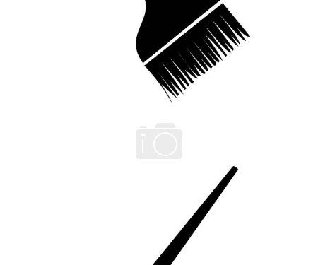 Illustration for Stylized paint brush icon banner, vector illustration - Royalty Free Image