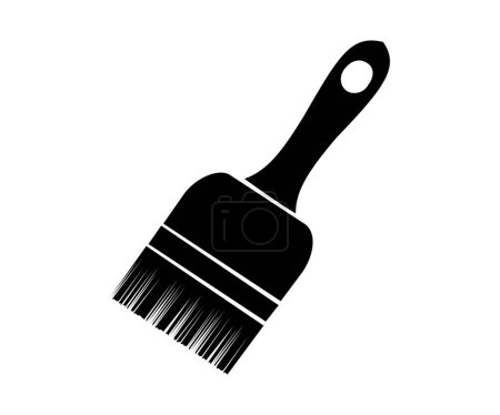 Illustration for Paint brush icon on black background - Royalty Free Image