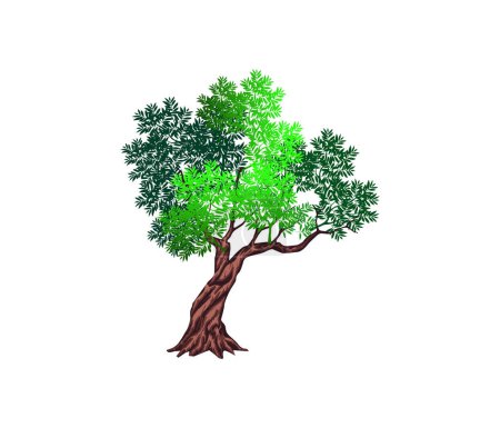 Illustration for Stylized tree icon banner, vector illustration - Royalty Free Image