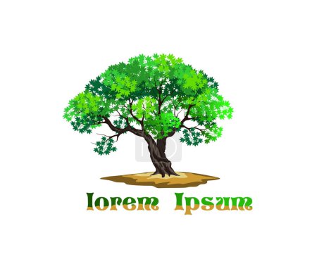 Illustration for Stylized tree icon banner, vector illustration - Royalty Free Image