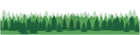Ilustración de Árboles forestales, naturaleza y paisaje. - Imagen libre de derechos