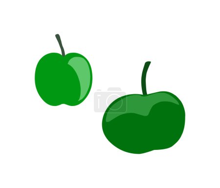Téléchargez les illustrations : Dessin animé gribouille pomme. vecteur fruits dessinés à la main. - en licence libre de droit