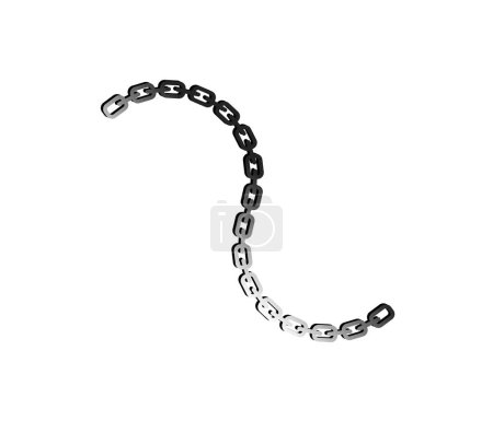 Illustration for Chain on white background, vector illustration - Royalty Free Image