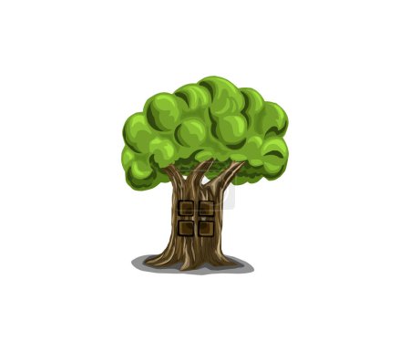 Téléchargez les illustrations : Illustration vectorielle icône arbre - en licence libre de droit