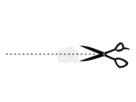 Ilustración de Tijeras icono de corte, vector de ilustración - Imagen libre de derechos
