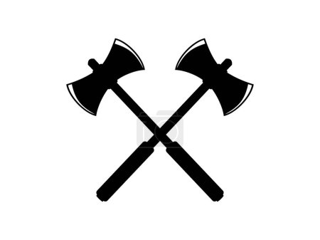 Illustration for Crossed axe icon, vector illustration - Royalty Free Image