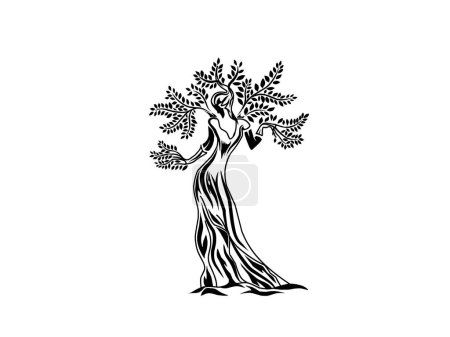 Illustration for Hand drawn tree icon. vector illustration - Royalty Free Image