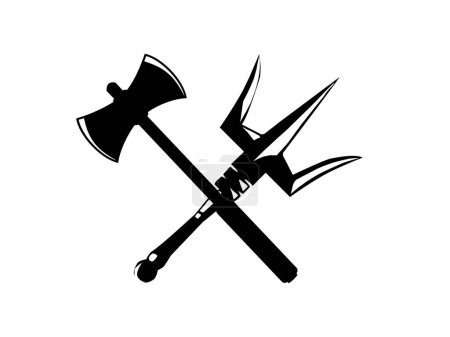 Ilustración de Icono de arma cruzada, ilustración vectorial - Imagen libre de derechos