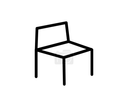 Ilustración de Icono de la silla simple, ilustración vectorial - Imagen libre de derechos