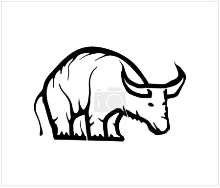 Ilustración de Icono de toro vector ilustración - Imagen libre de derechos