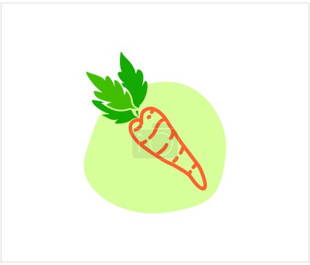 Téléchargez les illustrations : Illustration vectorielle icône carotte - en licence libre de droit