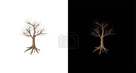 Illustration for Dry tree icon vector illustration - Royalty Free Image