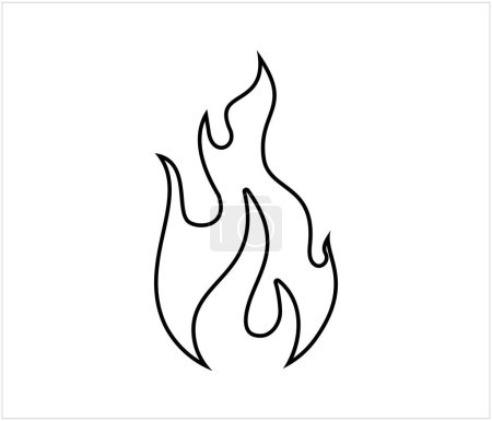 Ilustración de Icono de llama vector ilustración - Imagen libre de derechos