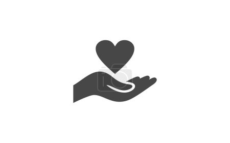 Illustration for Hand love icon vector illustration - Royalty Free Image
