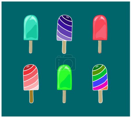Téléchargez les illustrations : Icône de crème glacée illustration vectorielle - en licence libre de droit