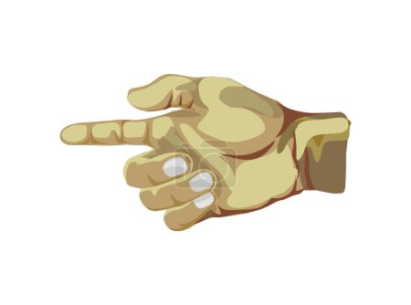 Illustration for Hand pointing vector illustration hand drawing - Royalty Free Image