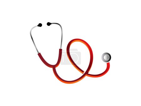 stethoscope vector illustrations isolated on white