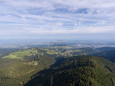 Luftaufnahme beim Schauinsland bei Friburgo 