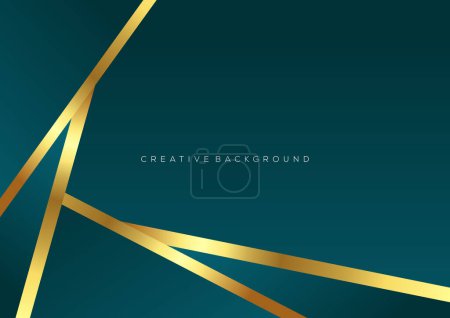 Illustration for Greenish blue with luxury line background abstract modern design - Royalty Free Image