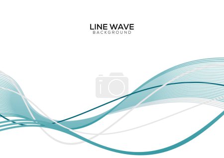 Illustration for Abstract curvy and smooth lines for business presentation - Royalty Free Image