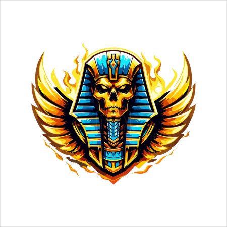 Illustration for Pharaoh team mascot logo - Royalty Free Image
