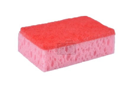 Foto de Esponja de lavado rosa para platos aislados - Imagen libre de derechos