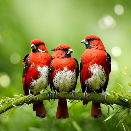 Ilustración de Loro más hermoso y pájaros de aspecto agradable - Imagen libre de derechos