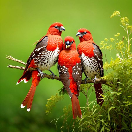 Ilustración de Loro más hermoso y pájaros de aspecto agradable - Imagen libre de derechos