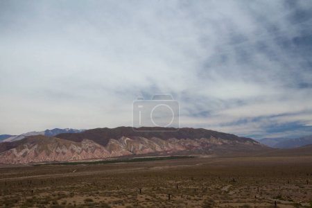 Photo for Death valley. View of the arid desert, sand, colorful hills and vegetation under a beautiful sky. - Royalty Free Image