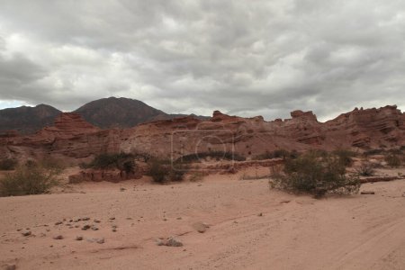 Foto de Cañón Rojo. Vista del desierto árido, arena roja, arenisca y formaciones rocosas - Imagen libre de derechos