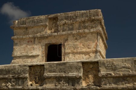 Photo for Maya civilization. Architecture. Sacred stone mayan ruins in Tulum, Mexico. - Royalty Free Image