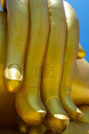 Photo for Hand of Big Buddha Statue at Thai Temple, Thailand. - Royalty Free Image