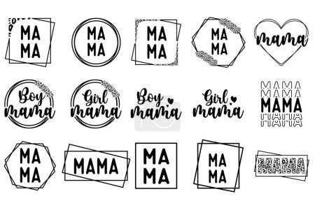 Ilustración de Paquete de mamá leopardo SVG, Paquete de mamá SVG, Paquete de vida de mamá - Imagen libre de derechos