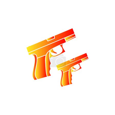 Téléchargez les illustrations : Illustration vectorielle double pistolet - en licence libre de droit