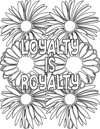 Motivational Quote Coloring Page for Success and Self Care on A Floral Background for Kids and Adults