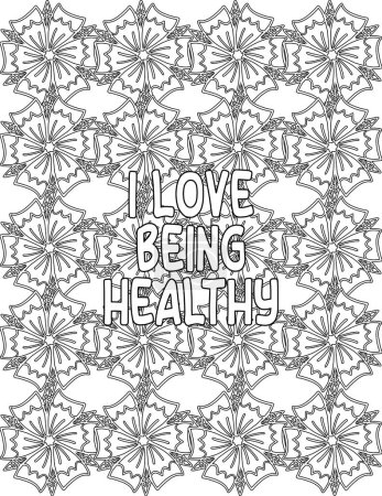 Floral Coloring Page for Kids and Adults with An Inspiring Quote for Self Love, Self Care, and Self Improvement