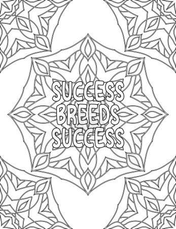 Photo for Motivational Mandala Coloring Pages for Adults and Kids for Self Acceptance, Self Improvement, and Self Care This Affirmation Quote Is for Self Motivation, Inspiration, Positivity, and Good Vibes - Royalty Free Image