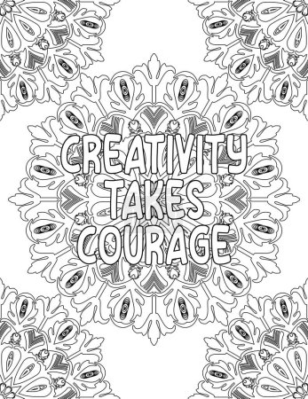 Photo for Inspirational and Motivational Mandala Coloring Pages for Adults and Kids for Self Acceptance, Self Improvement, and Self Care This Affirmation Quote Is for Self Motivation, Inspiration, Positivity, and Good Vibes - Royalty Free Image