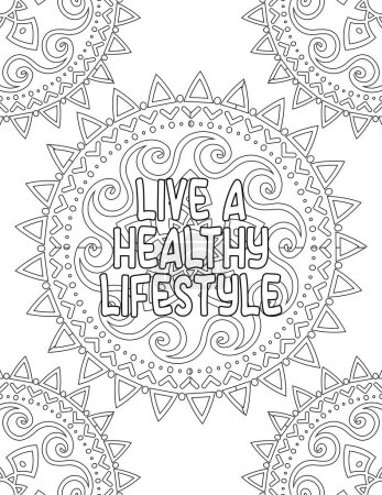 Photo for Motivational Mandala Coloring Pages for Adults and Kids for Self Acceptance, Self Love, and Self Care This Affirmation Quote Is for Self Motivation, Inspiration, Positivity, and Good Vibes - Royalty Free Image