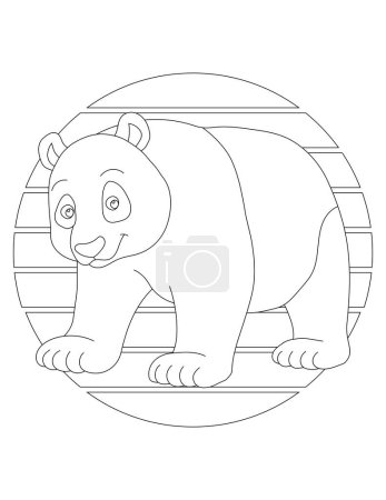 Panda Coloring Page. Wild Animal Coloring Page for Kids Who love jungles and wildlife