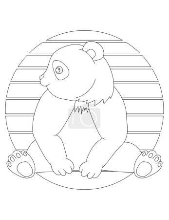 Panda Coloring Page. Wild Animal Coloring Page for Kids Who love jungles and wildlife