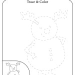 Snowman Puzzle. Printable Activity Worksheet for Kids. Educational Resources for School. Trace and Color the Object