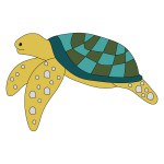 Sea Turtle Clipart. Aquatic Animal Clipart for Lovers of Underwater Sea Animals, Marine Life, and Sea Life