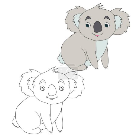 Koala Clipart. Doodle Animals Clipart. Cartoon Wild Animals Clipart für Liebhaber der Tierwelt