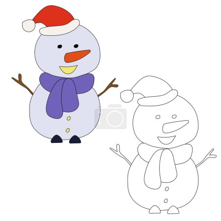 Snowman Clipart for Lovers of Winter Season. This Winter Theme Snowman Vector Suits Christmas Celebration